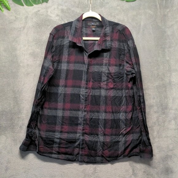 Marc Anthony Other - MARC ANTHONY Men Flannel Shirt Fall Winter Button-Up Pocket Casual Check XXL